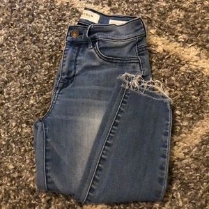 High rise ankle jeans